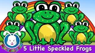 Five Little Speckled Frogs  Nursery Rhymes  MyVoxSongs [upl. by Akilak]