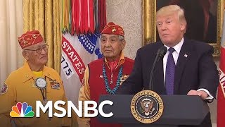 Elizabeth Warren Addresses Donald Trump Code Talker Disgrace  Rachel Maddow  MSNBC [upl. by Akcirre]