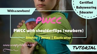 Stretchy wrap with a newborn  pretied amp shoulderflips [upl. by Dnilazor]