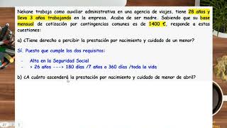 Cálculo prestación maternidad paternidad o nacimiento y cuidado de un menor [upl. by Alilahk]