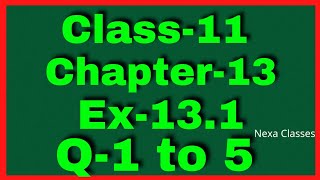 Ex131 Q12345 Class 11  Limits and Derivatives  NCERT Math [upl. by Jurdi]