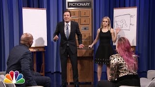 Pictionary with Kristen Bell Steve Harvey and Demi Lovato  Part 1 [upl. by Nhtanhoj835]