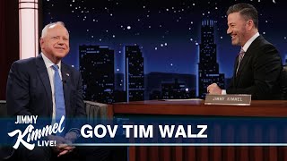 Tim Walz on Getting the Call from Kamala Trump Being Weird Doing Lunch Duty amp School Gun Violence [upl. by Enneirb896]