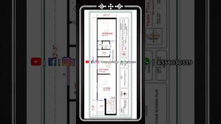 10 feet x 50 feet House Plan  1BHK South Facing Home  10x50 Ghar Ka Naksha [upl. by Morgan]