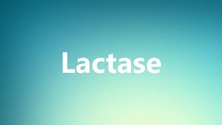 Lactase  Medical Definition and Pronunciation [upl. by Ygiaf]