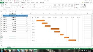 Gantt Chart Excel Tutorial  How to make a Basic Gantt Chart in Microsoft Excel [upl. by Portwine]