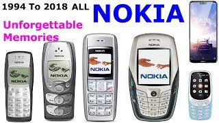 Nokia unforgettable memory  ALL Nokia Mobils 1994 to 2018 [upl. by Nylyrehc568]