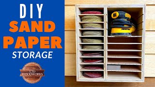 Orbital Sandpaper Storage Cabinet  DIY  Solutions  Woodworking [upl. by Ardnuhsed]