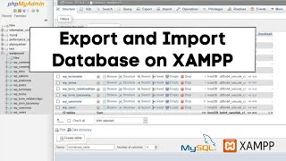 How to Export and Import Database in XAMPP 2023 Complete Guide [upl. by Hedwiga223]