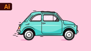 Adobe Illustrator Tutorial  Car illustration Vector HD [upl. by Birgitta696]