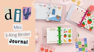 DIY Mini 3Ring Binder Journal  Super Easy Tutorial Stationery Tutorial [upl. by Bathsheeb]