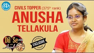 Civils Topper 375th Rank Anusha Tellakula  Exclusive Interview  Dil Se With Anjali 124 [upl. by Eldoree]