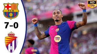 FC Barcelona vs Real Valladolid 70  All Goals Highlights amp Key Moments  La Liga 2024 [upl. by Anaxor]