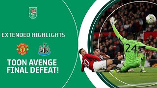 😱 RED DEVILS OUT  Manchester United v Newcastle United Carabao Cup extended highlights [upl. by Kcirdes]