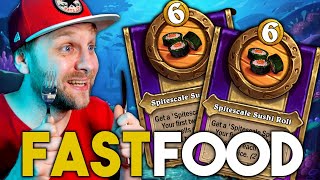 Mal eben schnell gewinnen mit Naga Sushi  Hearthstone Schlachtfeld [upl. by Avrenim]