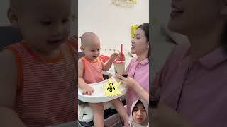 Cara agar anak mau minum obat funny babycute beyeu nuoidaycon baby nuoicon mixue prank [upl. by Eigram]