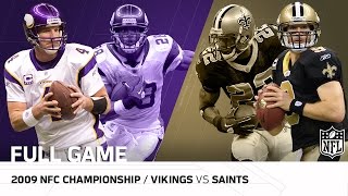 2009 NFC Championship Game Minnesota Vikings vs New Orleans Saints  NFL Full Game [upl. by Adyan466]