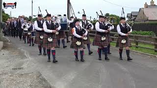 Carson Memorial Pipe Band  Battle of Dollys Brae 175th Anniversary Parade 2024 [upl. by Eugilegna]