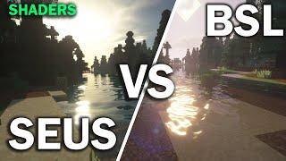 BSL Vs SEUS Shaders in Minecraft  1201  TLauncher 2023 [upl. by Fulton]