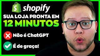 Dropshipping Inteligência Artificial que cria sua Loja Shopify em 12 minutos Não é CHATGPT [upl. by Emmye]