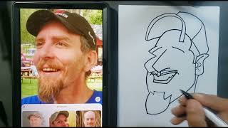 How to Draw an Easy Three Quarter Caricature Practice [upl. by Aremmat]