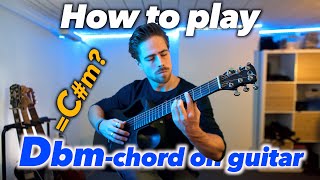 GUITAR FOR BEGINNERS  How to play the Dbm D flat minor chord TUTORIAL  Cm chord [upl. by Alilahk116]