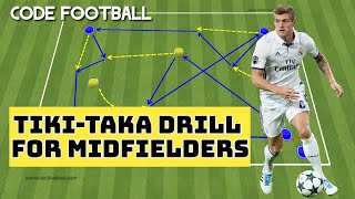 Tikitaka passing drill for midfielders [upl. by Cutler]