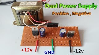 DC 12v 12v GND Dual power supply  Using center tapped transformer [upl. by Imerej]