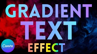 Make Gradient Color Text in Canva [upl. by Nhtanhoj]