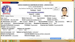 Como fazer Ficha de Membro para Igreja com a Imagem do membro e Arquivo salvo em pasta em PDF parte1 [upl. by Coben]