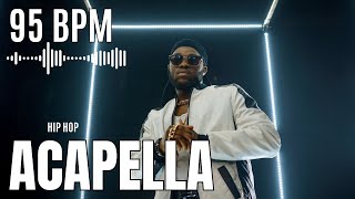 95 BPM ACAPELLA RAP  Studio Vocals Samples Loops [upl. by Ardin]