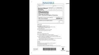 Edexcel AS Level Chemistry unit 1 jan 2018 part 2 [upl. by Notffilc]