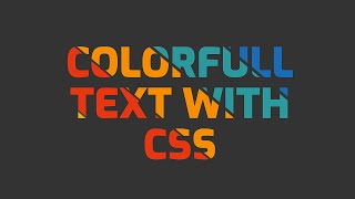 Multicolor Text CSS  How to Create Colorful Text Using only HTML amp CSS [upl. by Segroeg]