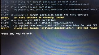 FAIL Could not locate efi\boot\bootx64efi 14 Not Found  Trouble [upl. by Carolann50]