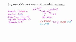 Matematik 2b Exponentialekvationer  alternativ version [upl. by Eradis476]