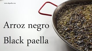 Arroz negro Paella Black rice Black paella [upl. by Coe]