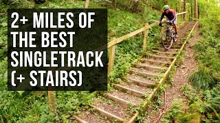 The most fun Stairs bridges and 2 miles of continuous singletrack on Gravel Bikes [upl. by Arihsay]