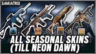 All Seasonal Weapon Skins Till Operation Neon Dawn  Rainbow Six Siege [upl. by Aihsenet]