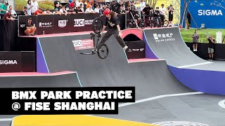 BMX PARK PRACTICE  FISE SHANGHAI 2024 bmx [upl. by Lorie]