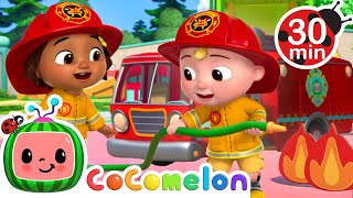 Wheels on the Fire Truck  CoComelon  Nina Time  Nursery Rhymes for Babies [upl. by Namlas]