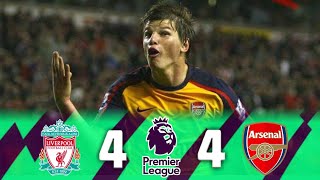 Liverpool vs Arsenal 44 Highlights amp Goals  Andrey Arshavin Scored Four Goals At Anfield 200809 [upl. by Prue]