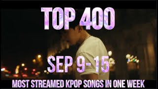 TOP 400 MOST STREAMED KPOP SONGS IN ONE WEEK SEPTEMBER 915 [upl. by Yenor431]