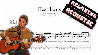 José Gonzalez  Heartbeats TAB live  relaxing guitar tabs PDF  Guitar Pro [upl. by Oiraved6]