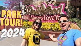 Dollywood 2024 Full Park Tour amp Review Pigeon Forge TN Smoky Mountains Country Theme Park [upl. by Laurice]