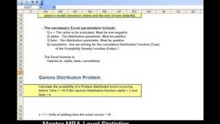 How You Can Use the Gamma Distribution to Solve Problems  and Do It In Excel [upl. by Ahsenac]