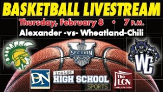 SEC V BOYS BASKETBALL Alexander vs WheatlandChili  Feb 8 2024 [upl. by Nnylassej]