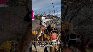 🇯🇵 Yabusame Ancient Samurai Horseback Archery 🏹🐎 JapanCulture Yabusame HorsebackArchery [upl. by Icart60]