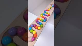 marble Run Race ASMR 85 Wooden Wave Course Colorful Marbles marblerun marblerunrace asmr [upl. by Ahsir]