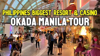 OKADA MANILA TOUR  Philippines BIGGEST Luxury Resort amp Casino  Walking Tour  Fountain Show [upl. by Ahtenek515]