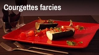 Recette de courgettes farcies à la mozzarella [upl. by Ramin]